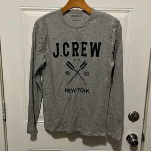 J.Crew CrewCuts Boy’s Long-sleeve, Gray Cotton Size 12 /14 T-shirt NWT